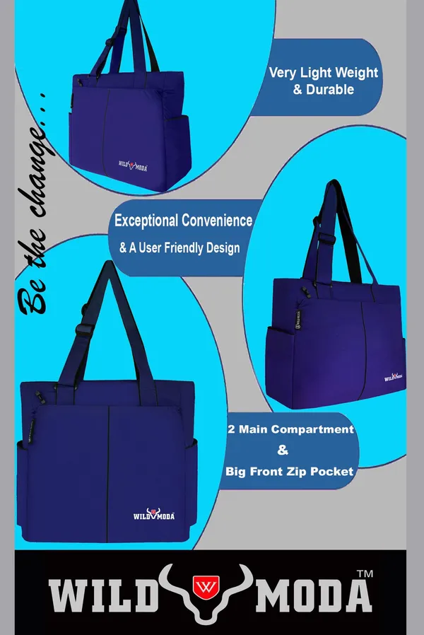 Blue_Polyester_Solid_Zip_Closure_Tote_For_Women_(34_X_35_Cm)