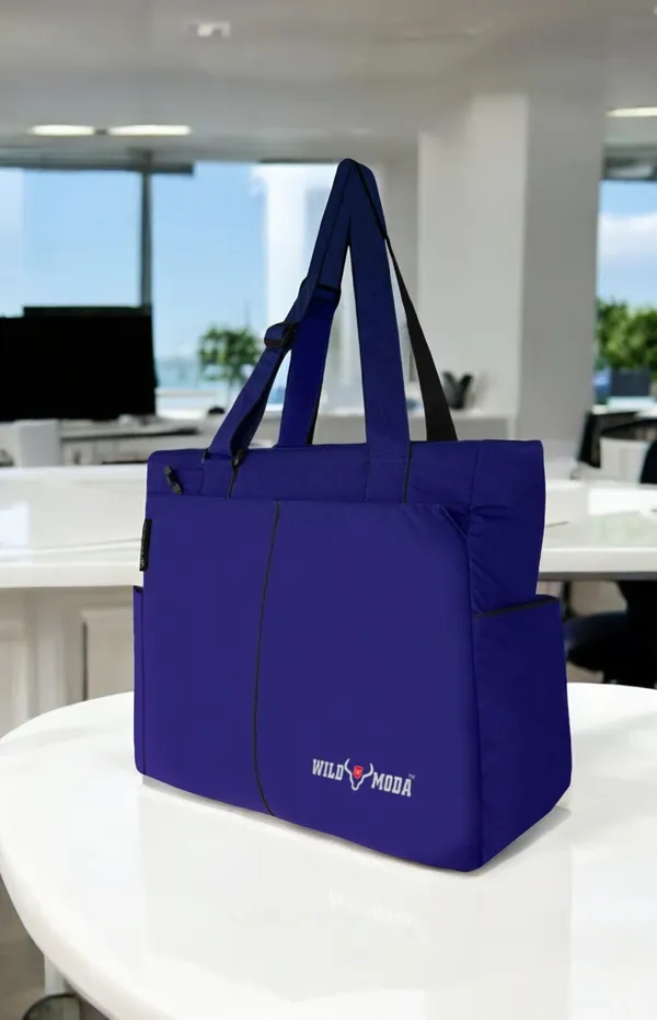 Blue_Polyester_Solid_Zip_Closure_Shoulder_Bag_For_Women_(34_X_35_Cm)