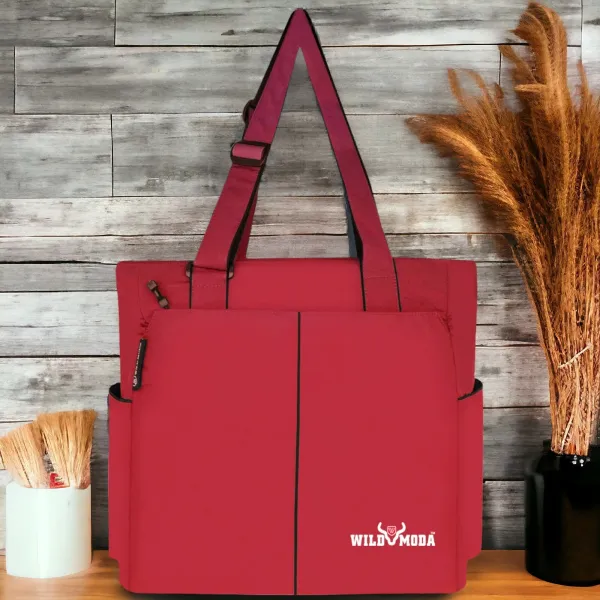 Red_Polyester_Solid_Zip_Closure_Tote_For_Women_(34_X_35_Cm)
