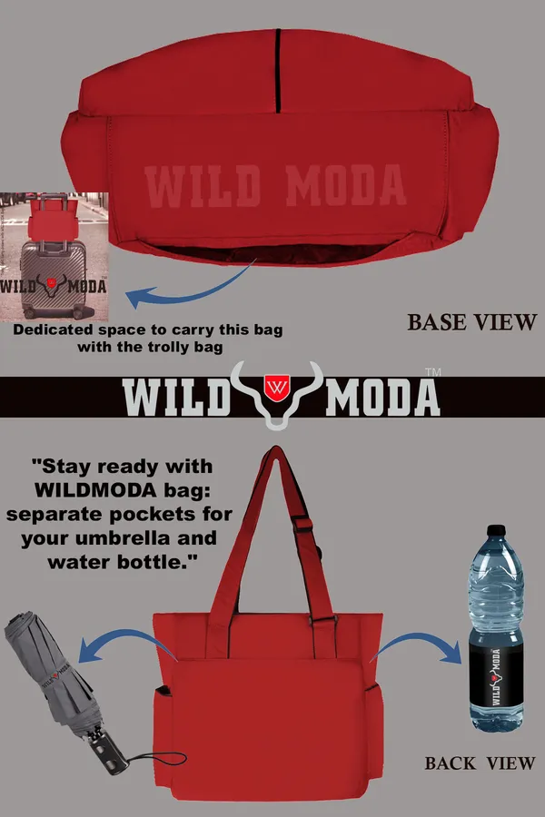 Red_Polyester_Solid_Zip_Closure_Tote_For_Women_(34_X_35_Cm)