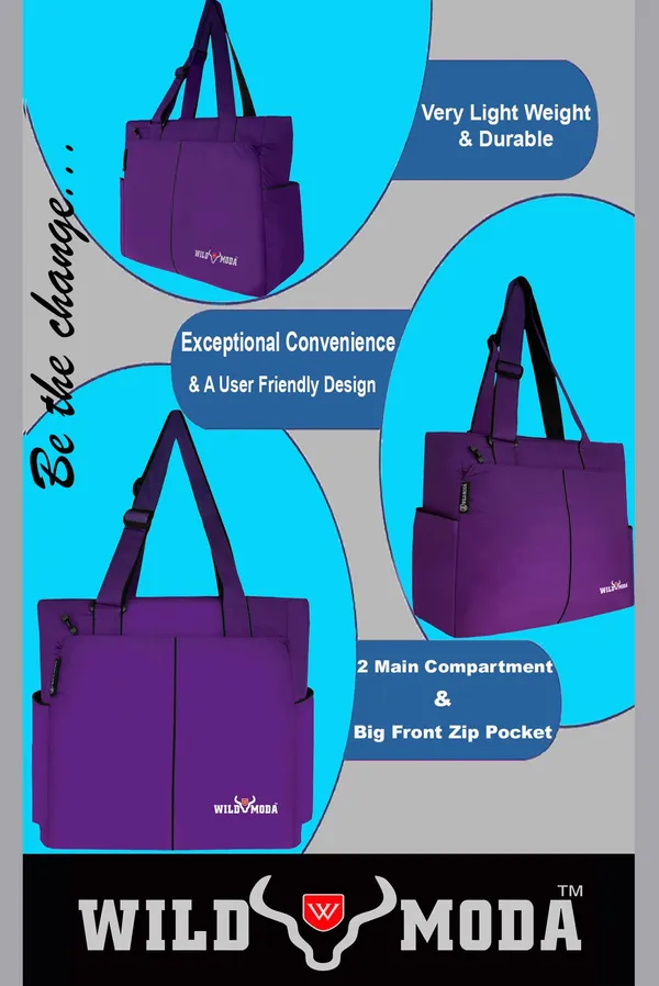 Purple_Polyester_Solid_Zip_Closure_Tote_For_Women_(34_X_35_Cm)