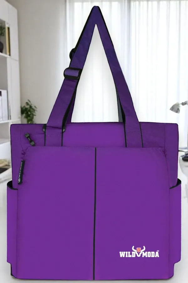 Purple_Polyester_Solid_Zip_Closure_Tote_For_Women_(34_X_35_Cm)