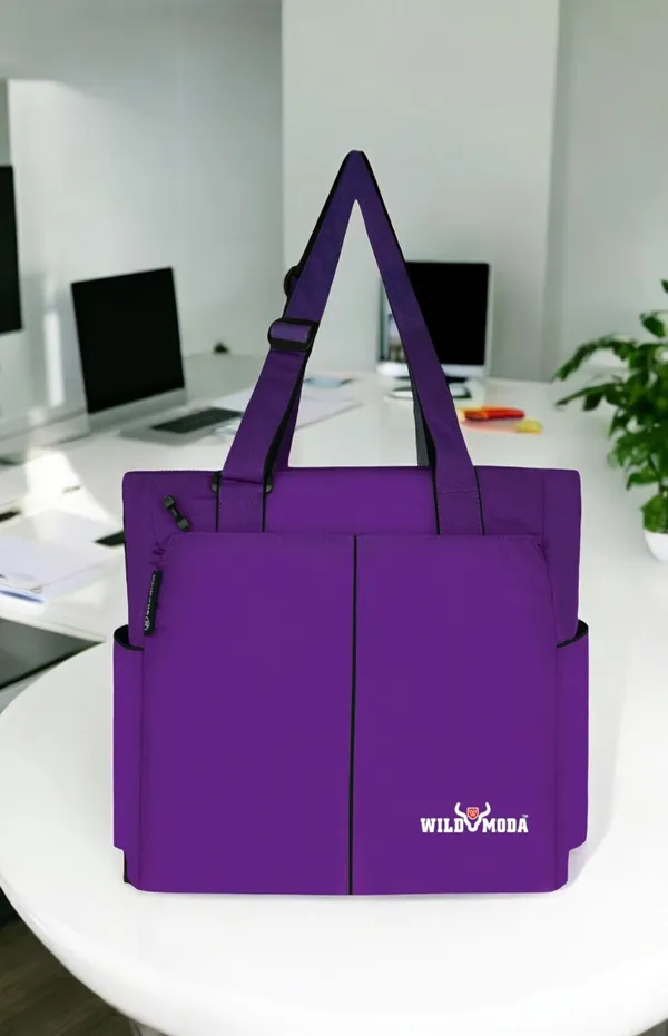 Purple_Polyester_Solid_Zip_Closure_Shoulder_Bag_For_Women_(34_X_35_Cm)