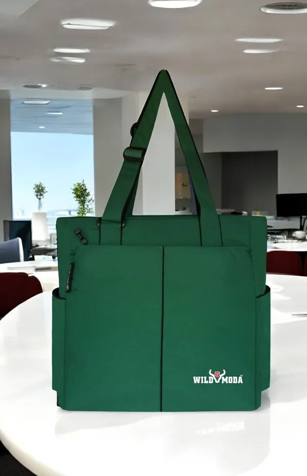 Green_Polyester_Solid_Zip_Closure_Shoulder_Bag_For_Women_(34_X_35_Cm)