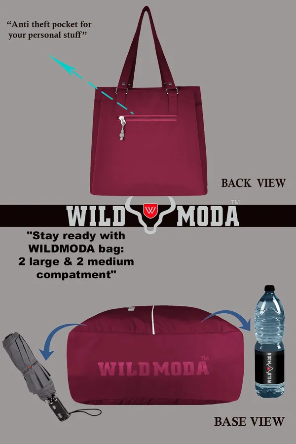 Maroon_Polyester_Zip_Closure_Shoulder_Bag_For_Women_(35_X_34_Cm)