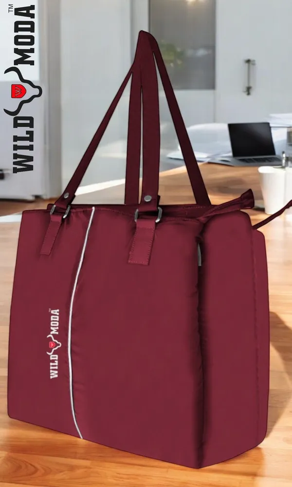 Maroon_Polyester_Zip_Closure_Shoulder_Bag_For_Women_(35_X_34_Cm)