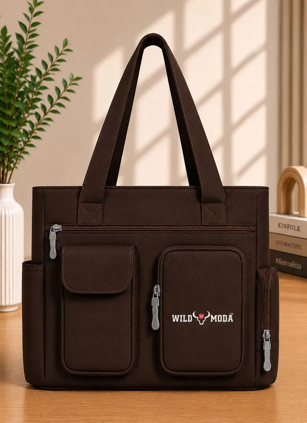 Brown_Polyester_Solid_Zip_Closure_Shoulder_Bag_For_Women_(26_X_32_Cm)
