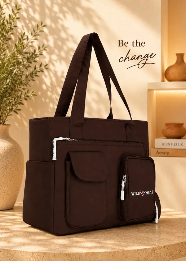 Brown_Polyester_Solid_Zip_Closure_Shoulder_Bag_For_Women_(26_X_32_Cm)