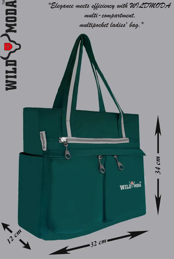 Green_Polyester_Solid_Zip_Closure_Shoulder_Bag_For_Women_(34_X_32_Cm)