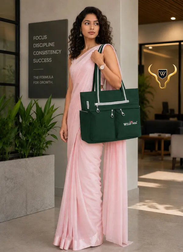 Green_Polyester_Solid_Zip_Closure_Shoulder_Bag_For_Women_(34_X_32_Cm)