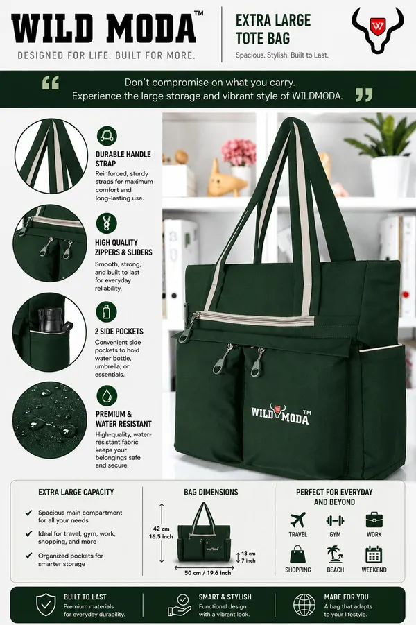 Green_Polyester_Solid_Zip_Closure_Shoulder_Bag_For_Women_(34_X_32_Cm)
