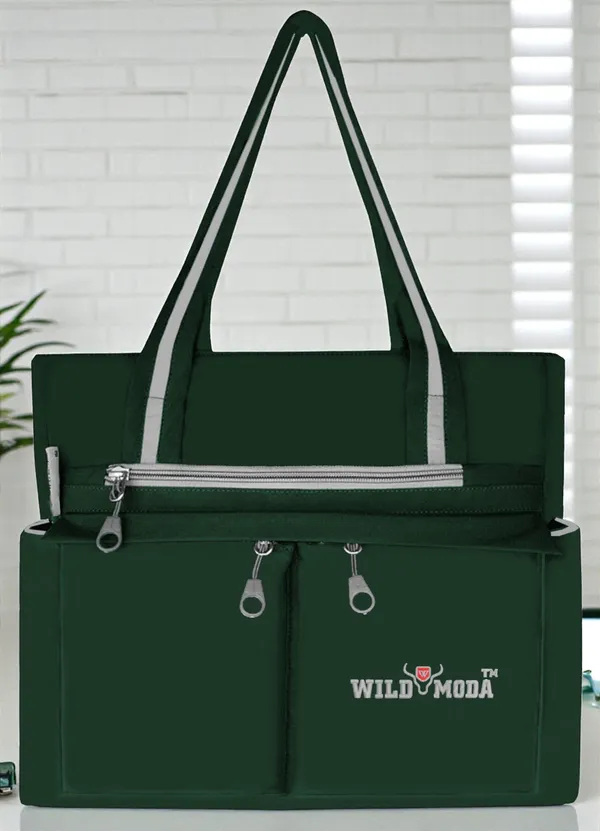 Green_Polyester_Solid_Zip_Closure_Shoulder_Bag_For_Women_(34_X_32_Cm)