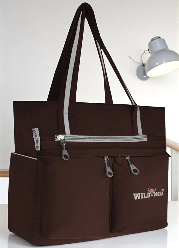 Brown_Polyester_Solid_Zip_Closure_Shoulder_Bag_For_Women_(34_X_32_Cm)