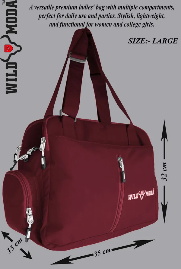 Maroon_Polyester_Solid_Zip_Closure_Shoulder_Bag_For_Women_(32_X_35_Cm)
