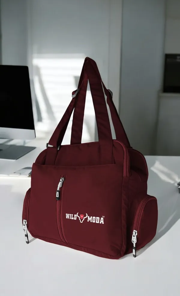 Maroon_Polyester_Solid_Zip_Closure_Shoulder_Bag_For_Women_(32_X_35_Cm)