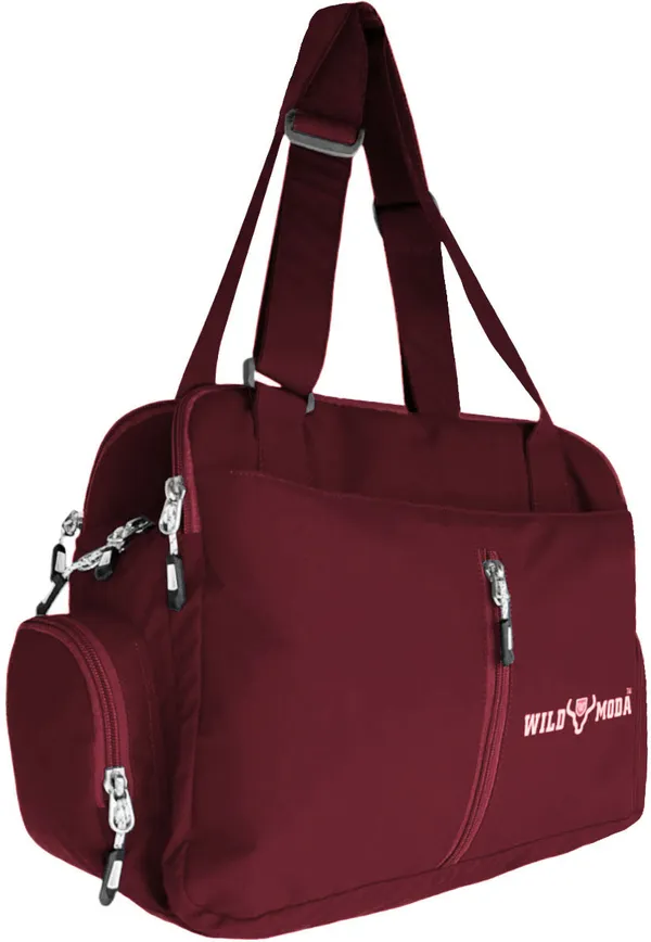 Maroon_Polyester_Solid_Zip_Closure_Shoulder_Bag_For_Women_(32_X_35_Cm)