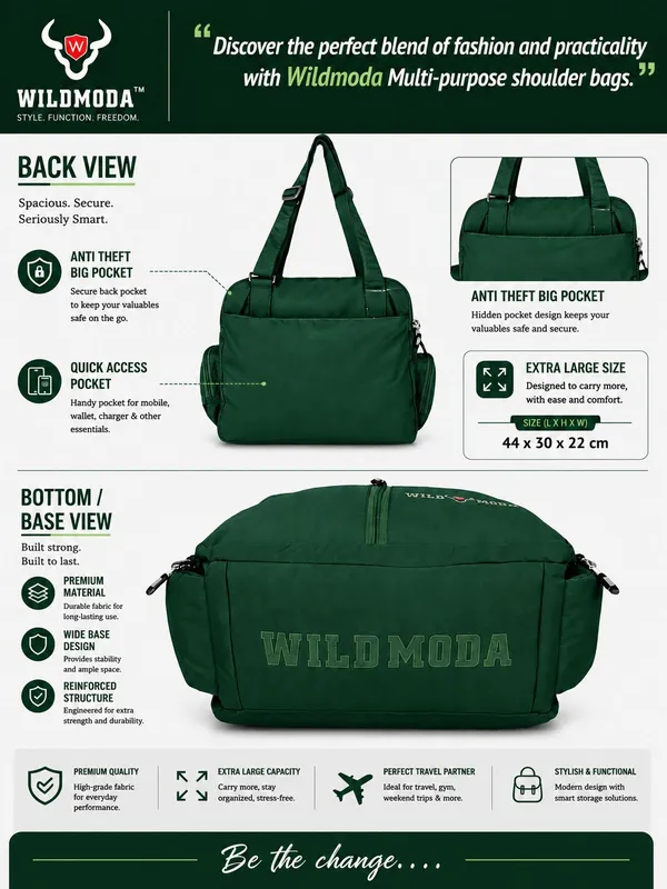 Green_Polyester_Solid_Zip_Closure_Shoulder_Bag_For_Women_(32_X_35_Cm)