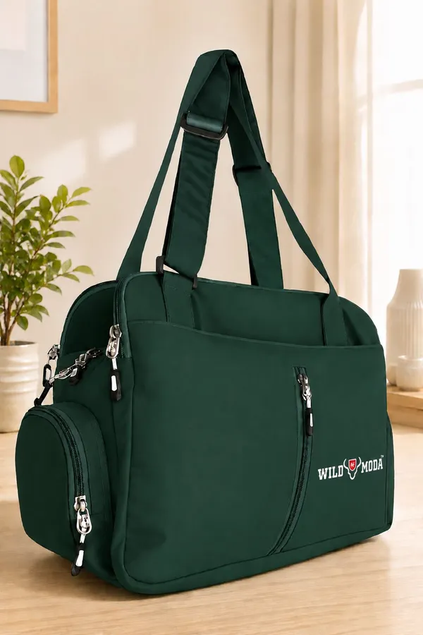 Green_Polyester_Solid_Zip_Closure_Shoulder_Bag_For_Women_(32_X_35_Cm)