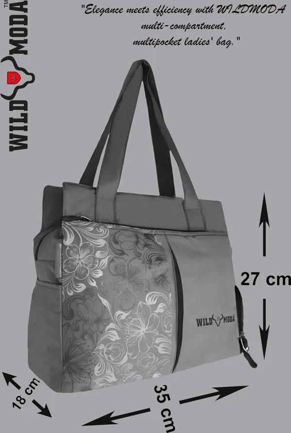 Grey_&_Black_Polyester_Printed_Zip_Closure_Shoulder_Bag_For_Women_(27_X_35_Cm)