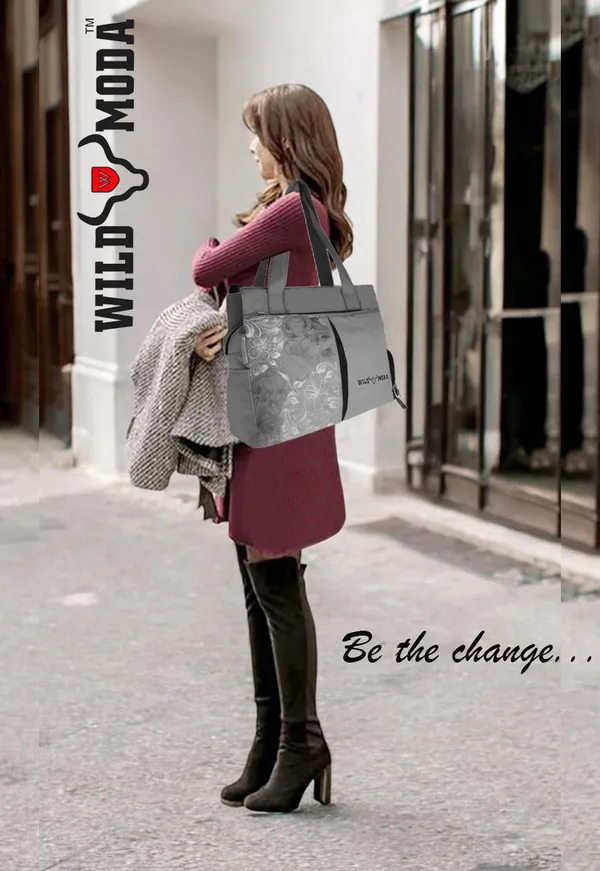 Grey_&_Black_Polyester_Printed_Zip_Closure_Shoulder_Bag_For_Women_(27_X_35_Cm)