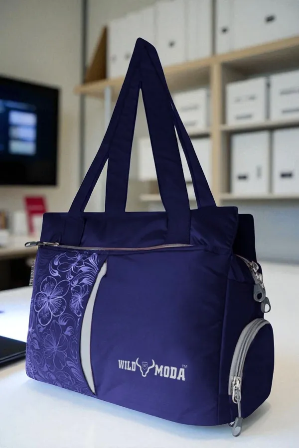 Blue_&_Grey_Polyester_Printed_Zip_Closure_Shoulder_Bag_For_Women_(27_X_35_Cm)