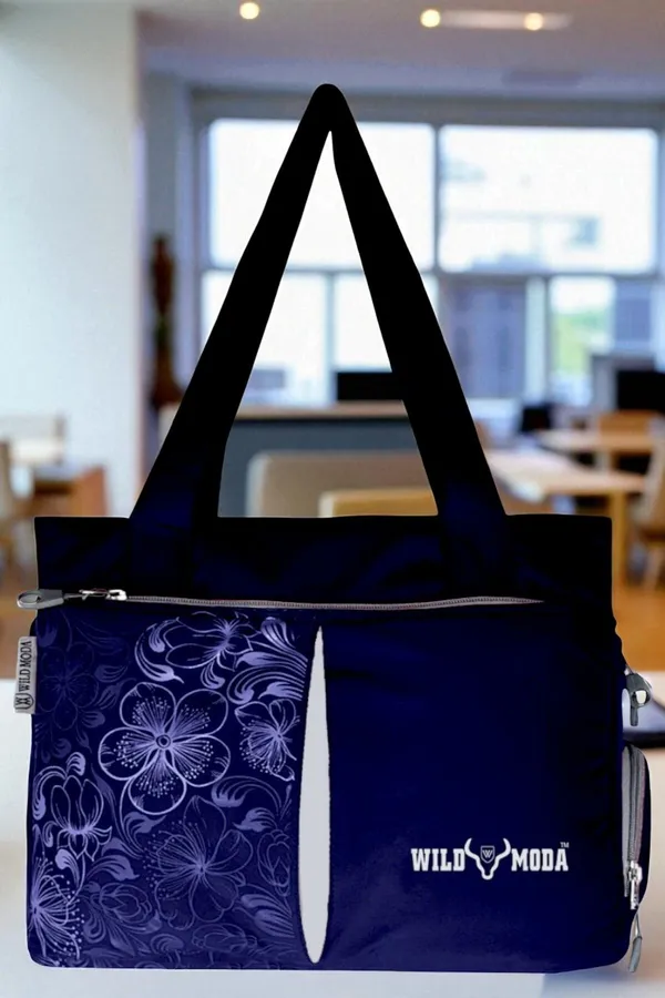 Blue_&_Grey_Polyester_Printed_Zip_Closure_Shoulder_Bag_For_Women_(27_X_35_Cm)