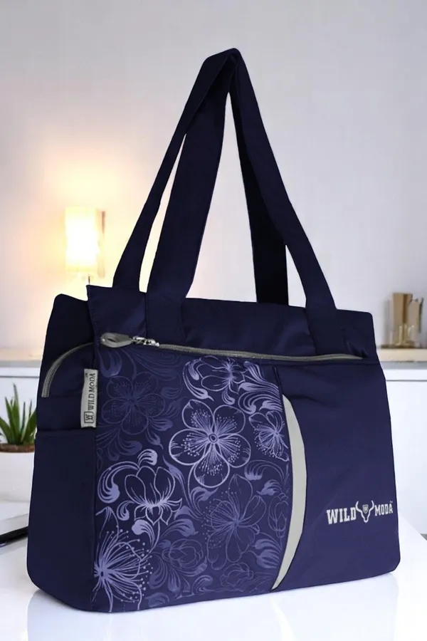 Blue_&_Grey_Polyester_Printed_Zip_Closure_Shoulder_Bag_For_Women_(27_X_35_Cm)