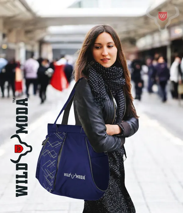 Blue_&_Grey_Polyester_Printed_Zip_Closure_Shoulder_Bag_For_Women_(31_X_40_Cm)