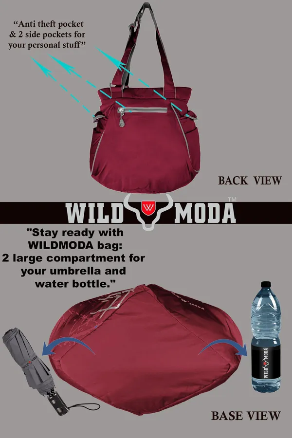 Maroon_&_Grey_Polyester_Printed_Zip_Closure_Shoulder_Bag_For_Women_(31_X_40_Cm)