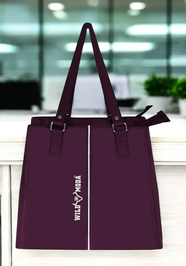 Purple_Polyester_Zip_Closure_Shoulder_Bag_For_Women_(35_X_34_Cm)