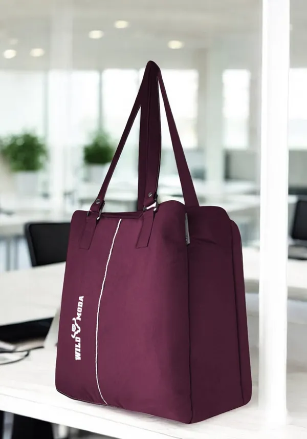 Purple_Polyester_Zip_Closure_Shoulder_Bag_For_Women_(35_X_34_Cm)