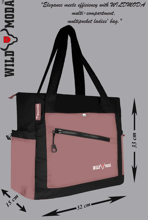 Black_&_Pink_Polyester_Solid_Zip_&_Velcro_Closure_Shoulder_Bag_For_Women_(33_X_32_Cm)