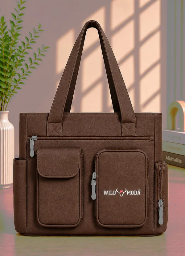 Beige_Polyester_Solid_Zip_Closure_Shoulder_Bag_For_Women_(26_X_32_Cm)