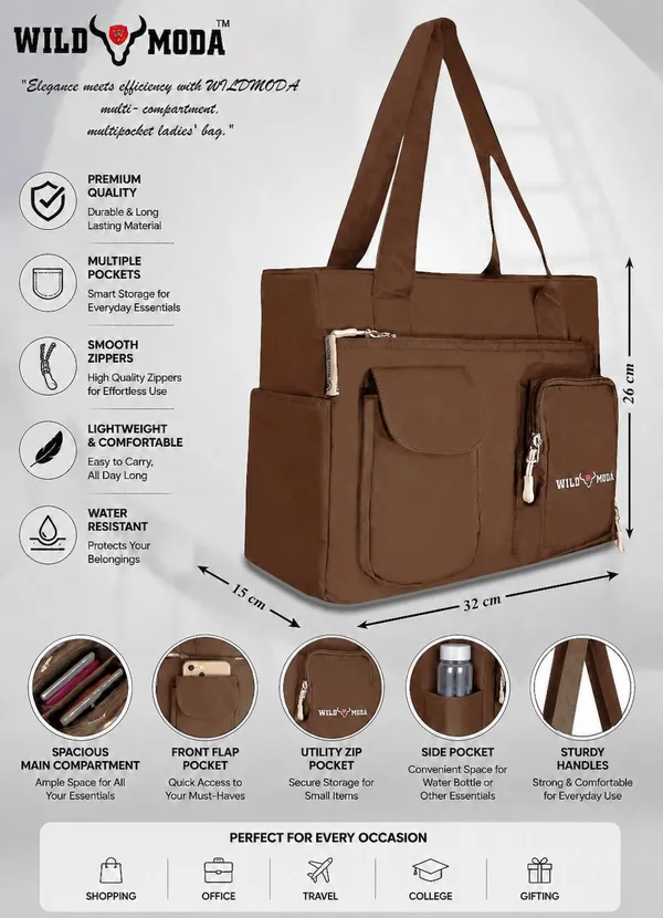 Beige_Polyester_Solid_Zip_Closure_Shoulder_Bag_For_Women_(26_X_32_Cm)