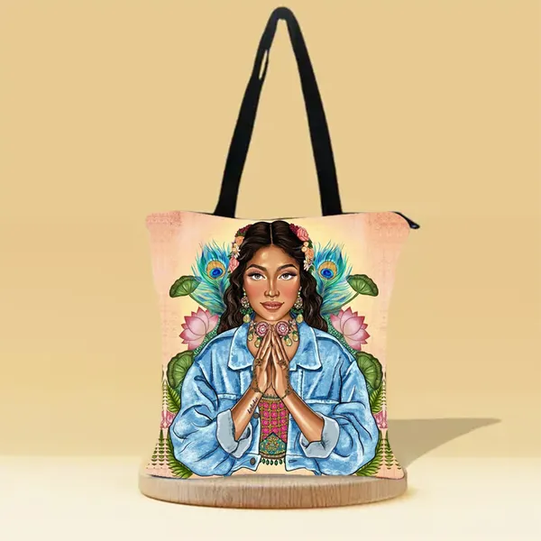 Urban_Girl_Zipper_Tote_Bag_|_Premium_Canvas_Tote_Bag_for_Everyday_Use
