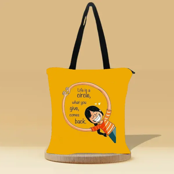 Life_is_a_Circle_Zipper_Tote_Bag