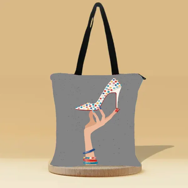 Beautiful_Heels_Zipper_Tote_Bag