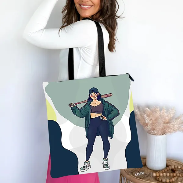 Girl_Power_Zipper_Tote_Bag_|_Premium_Canvas_Tote_Bag_for_Everyday_Use