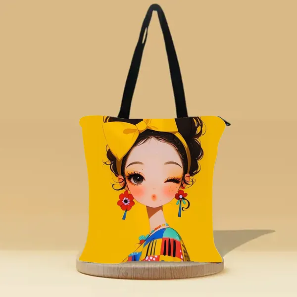 Dream_&_Smile_Tote_Combo_-_Dream_It_+_Winky_Girl_Tote_Bags(Pack_of_2)