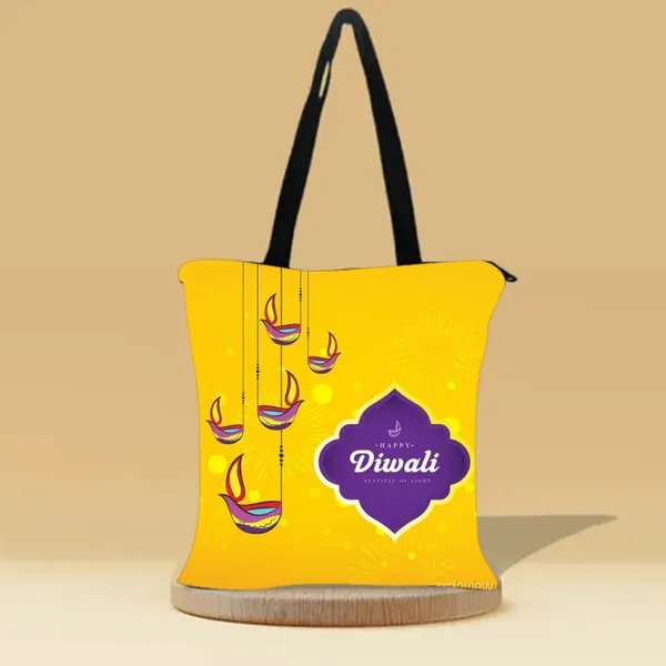 Happy_Diwali_-6_Zipper_Tote_Bag