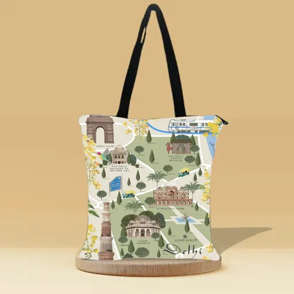 I_Love_Delhi_Zipper_Tote_Bag