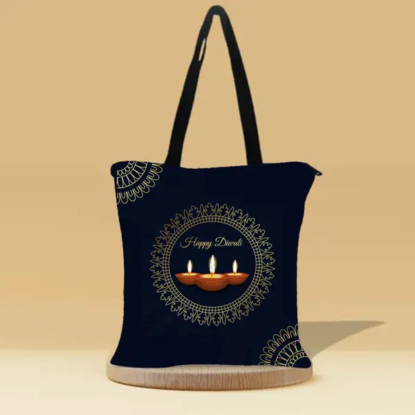 Happy_Diwali_-12_Zipper_Tote_Bag