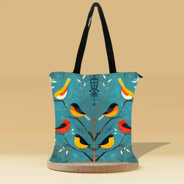 Chirping_Birds_Zipper_Tote_Bag