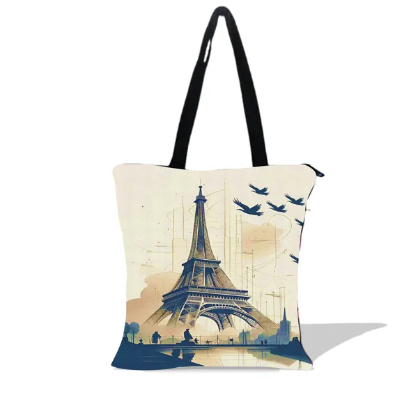 Jet_Set_Muse_Tote_Combo_-_Eiffel_Tower_and_Dream_Catcher_Tote_Bags(Pack_of_2)