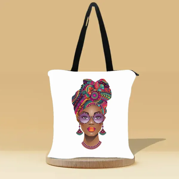 Beauty_with_Brain_Zipper_Tote_Bag