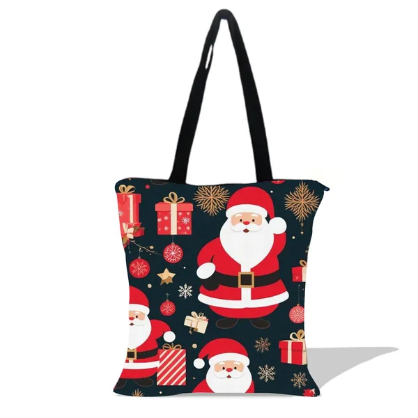 Santa_Zipper_Tote_Bag_|_Premium_Canvas_Tote_Bag_for_Everyday_Use