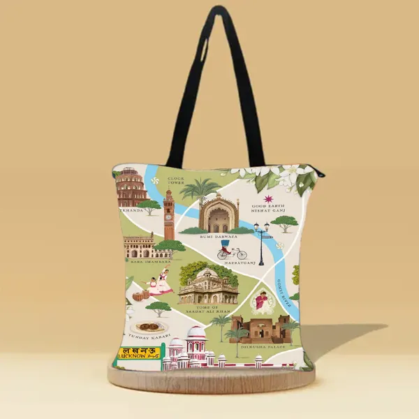 Incredible_Lucknow_Zipper_Tote_Bag