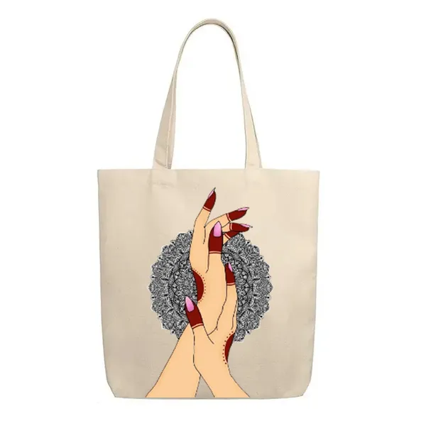 Mehandi_Hath_White_Tote_Bag_|_Premium_Canvas_Tote_Bag_for_Everyday_Use