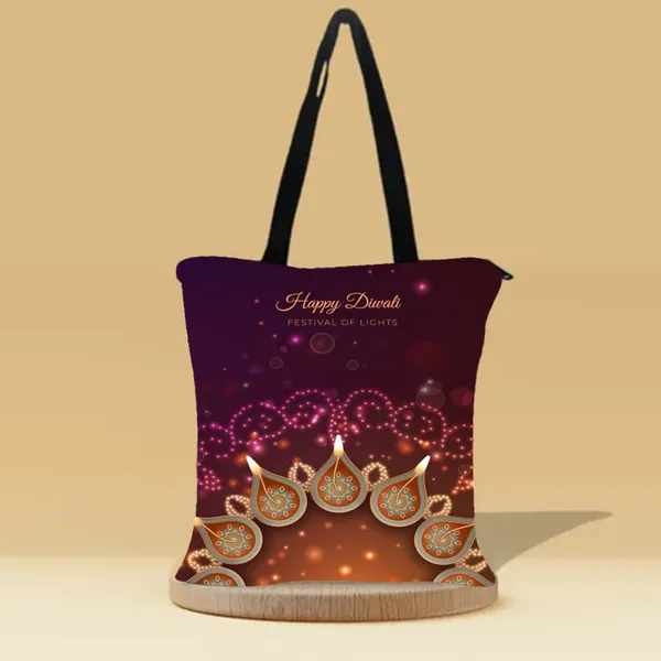 Happy_Diwali_-10_Zipper_Tote_Bag