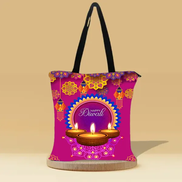 Happy_Diwali_-7_Zipper_Tote_Bag